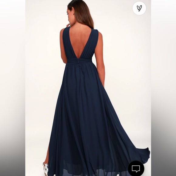 Navy Blue Maxi Dress - Picture 3 of 5